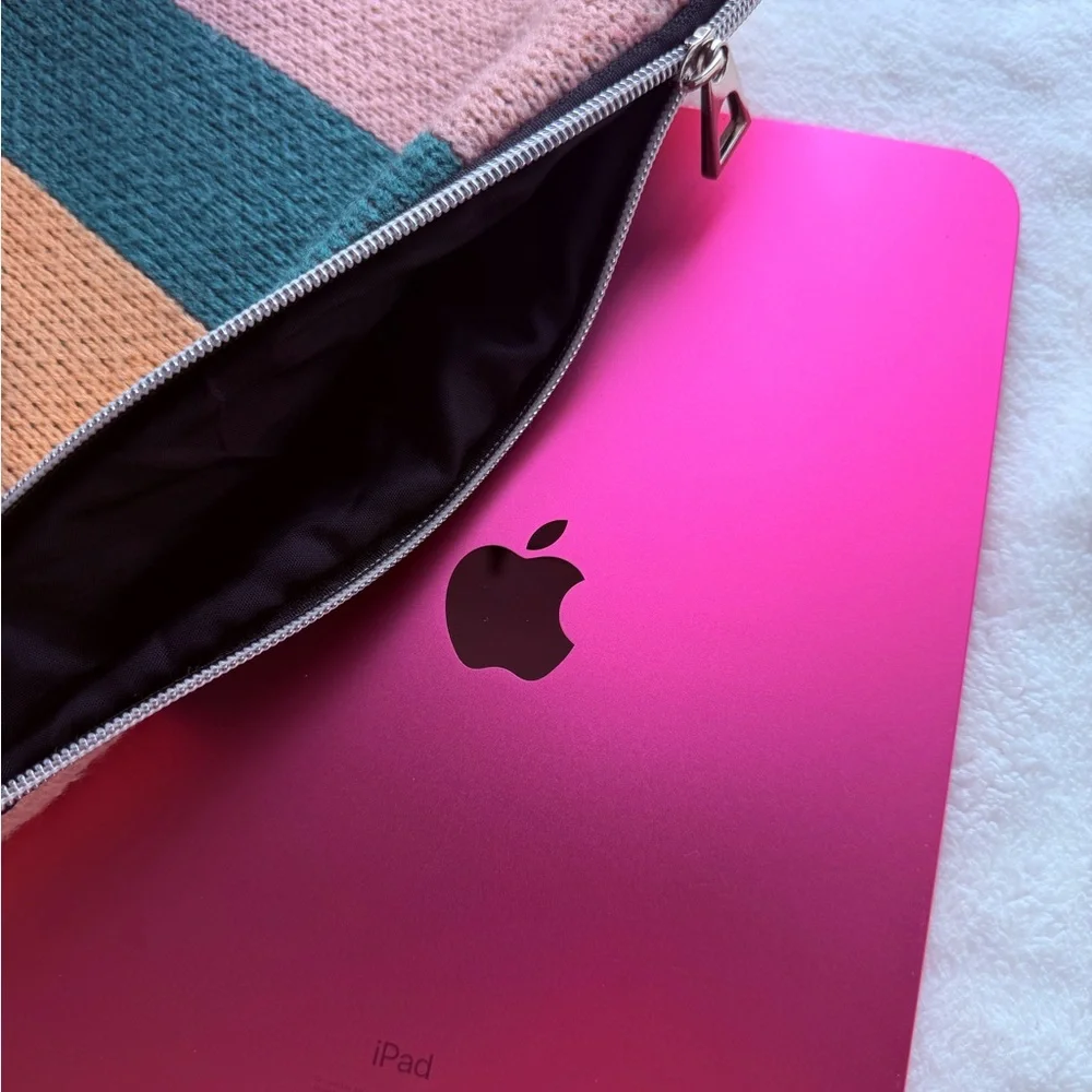 One-of-a-kind padded iPad Sleeve - Upcycled Fabric